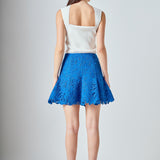 Lace Fit and Flare Mini Skirt