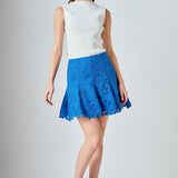 Lace Fit and Flare Mini Skirt