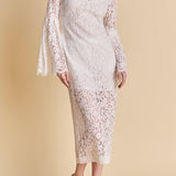 Lace Column Midi Dress