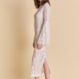 Lace Column Midi Dress