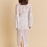 Lace Column Midi Dress