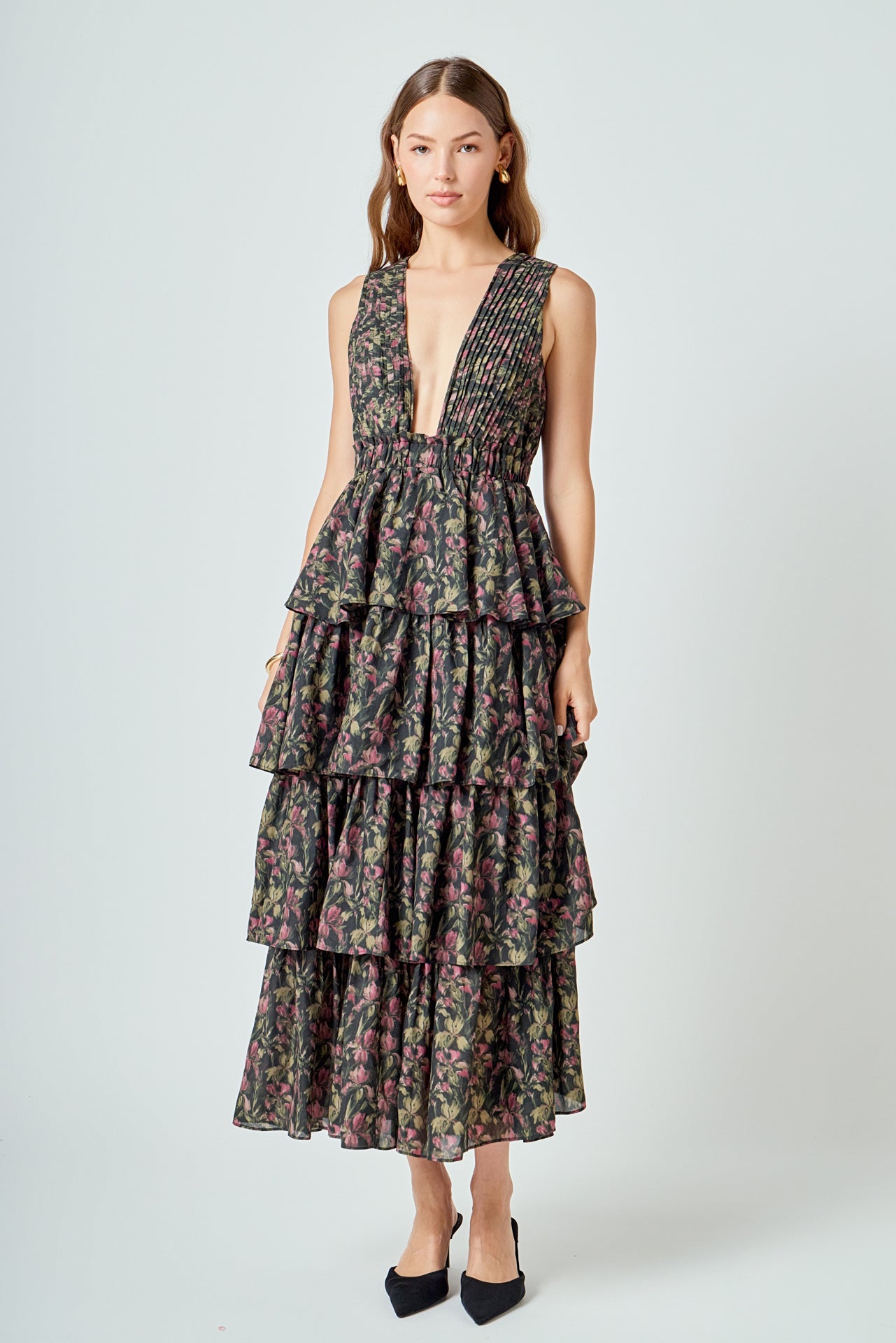 endless rose tiered maxi dress Endless Rose One Shoulder Tiered Maxi Dress