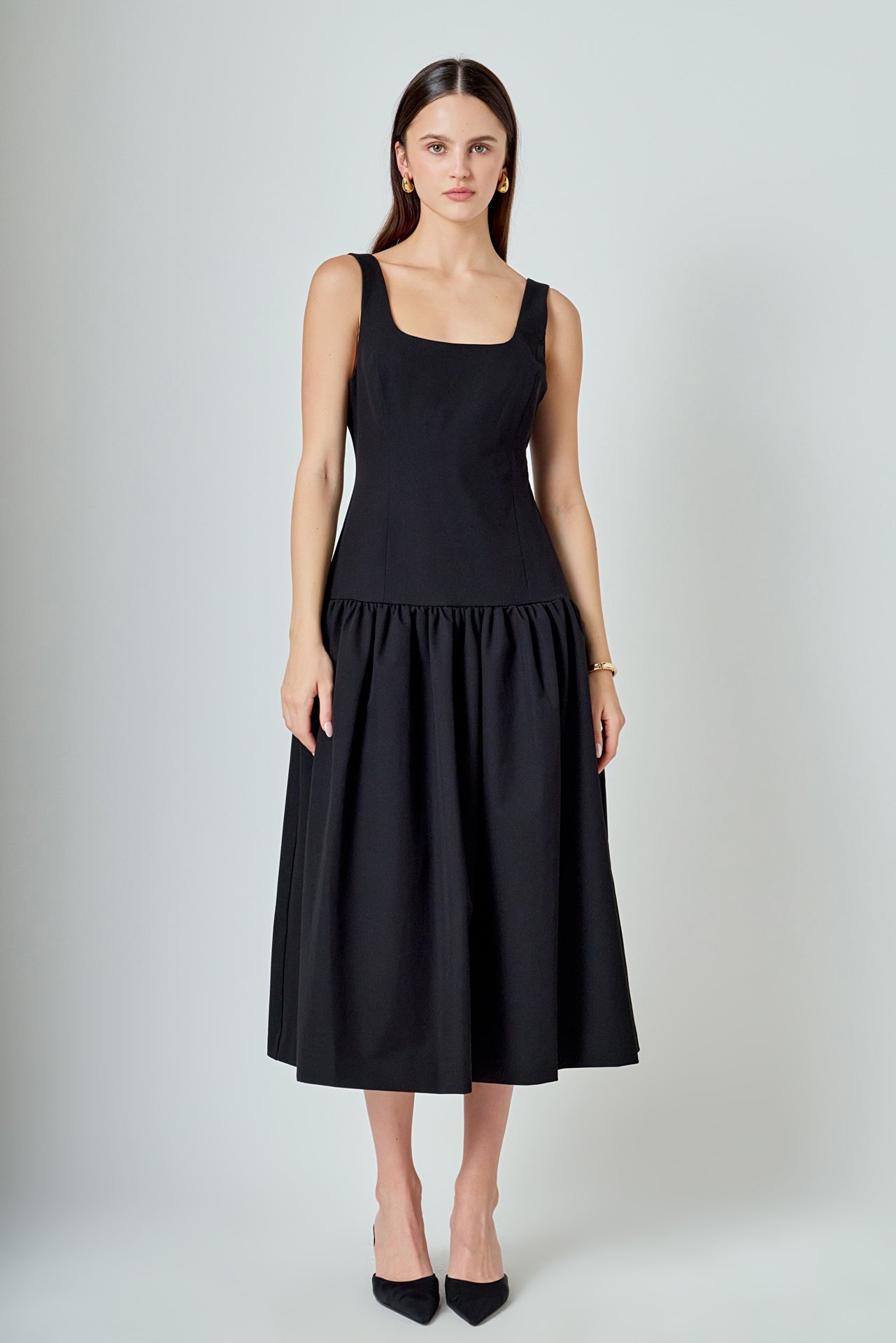 drop waist peplum dress Exquisite Peplum Drop Waist Midi Dress Likemychoice