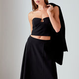 Haley Flare A Line Midi Skirt
