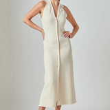 Knit Collared Midi Dress