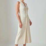 Knit Collared Midi Dress