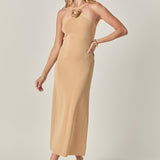 Rosette Knit Midi Dress