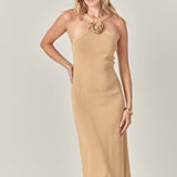 Rosette Knit Midi Dress