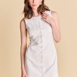 Linen Buttoned Mini Dress