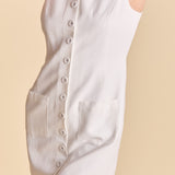 Linen Buttoned Mini Dress