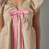 Jacquard Print Mini Dress