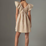 Jacquard Print Mini Dress