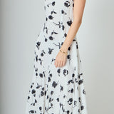 Floral Print Chiffon Maxi Dress