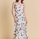 Floral Print Chiffon Maxi Dress