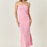 Curved Knit Midi Dress