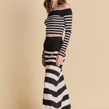 Striped Midi Skirt