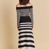 Striped Midi Skirt
