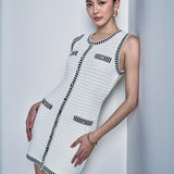 Border Sweater Mini Dress