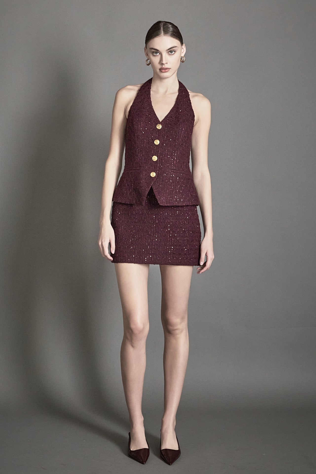 Tweed Halter Vest Tweed Halter Vest