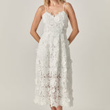 3D Applique Midi Dress