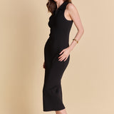 Collared Sleeveless Maxi Dress