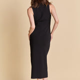 Collared Sleeveless Maxi Dress
