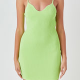Sweetheart Scooped Knit Mini Dress