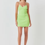 Sweetheart Scooped Knit Mini Dress