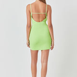 Sweetheart Scooped Knit Mini Dress