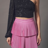 One Sleeve Sequin Top