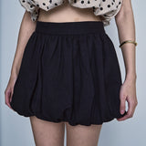 Allison Linen Blouson Bubble Mini Skirt