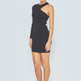 Cut Out One-Sleeve Knit Dress