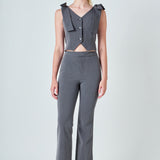 Mid Rise Fitted Trousers