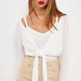 Two Piece Set Cardigan Cami