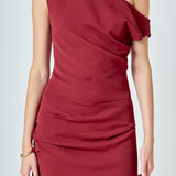 One Shoulder Accent Mini Dress