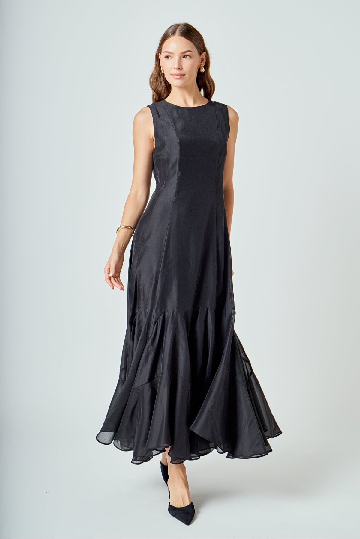 Godet Detail Maxi Dress Godet Detail Maxi Dress