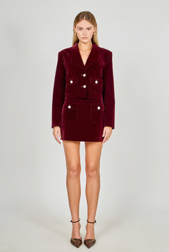 Cropped Collared Blazer