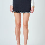Jewel Trim Knit mini Skirt