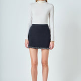 Jewel Trim Knit mini Skirt