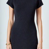 Jewel Trim Knit Mini Dress