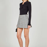 Plaid Pleated Mini Skirt