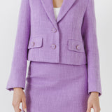 Cropped Tweed Blazer