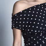 Asymmetrical Polka Dot Top