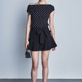 Asymmetrical Polka Dot Top