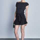 Asymmetrical Polka Dot Top