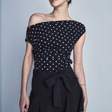 Asymmetrical Polka Dot Top