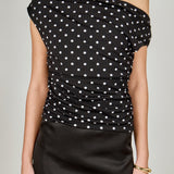 Asymmetrical Polka Dot Top