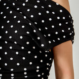 Asymmetrical Polka Dot Top
