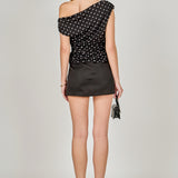 Asymmetrical Polka Dot Top
