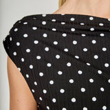 Asymmetrical Polka Dot Top
